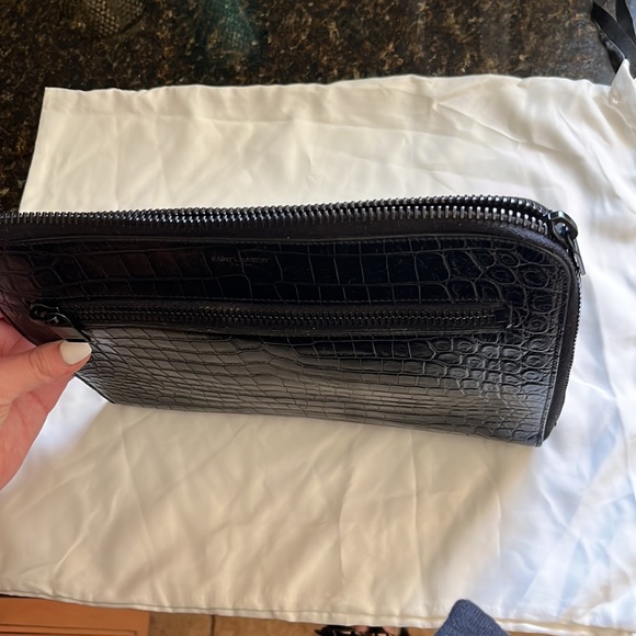 Saint Laurent croc pouch - Picture 3 of 6